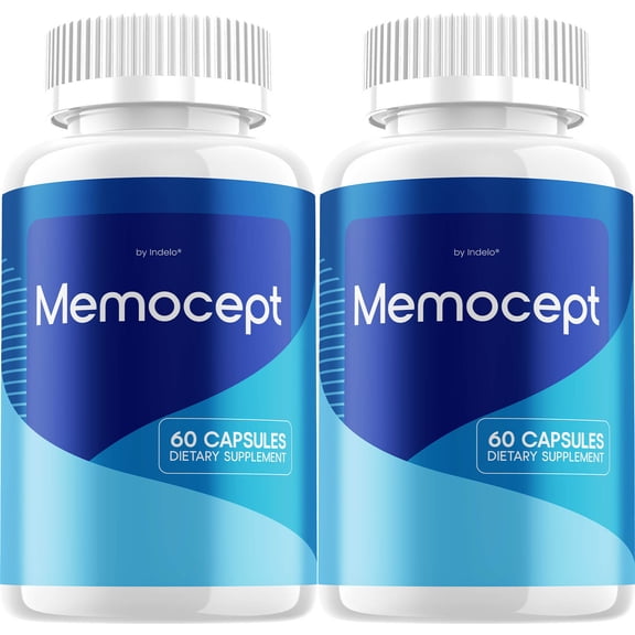 Memocept Capsules Memocept Natural Blend Memory Focus Support Supplement, 2 Pack, 120 Capsules