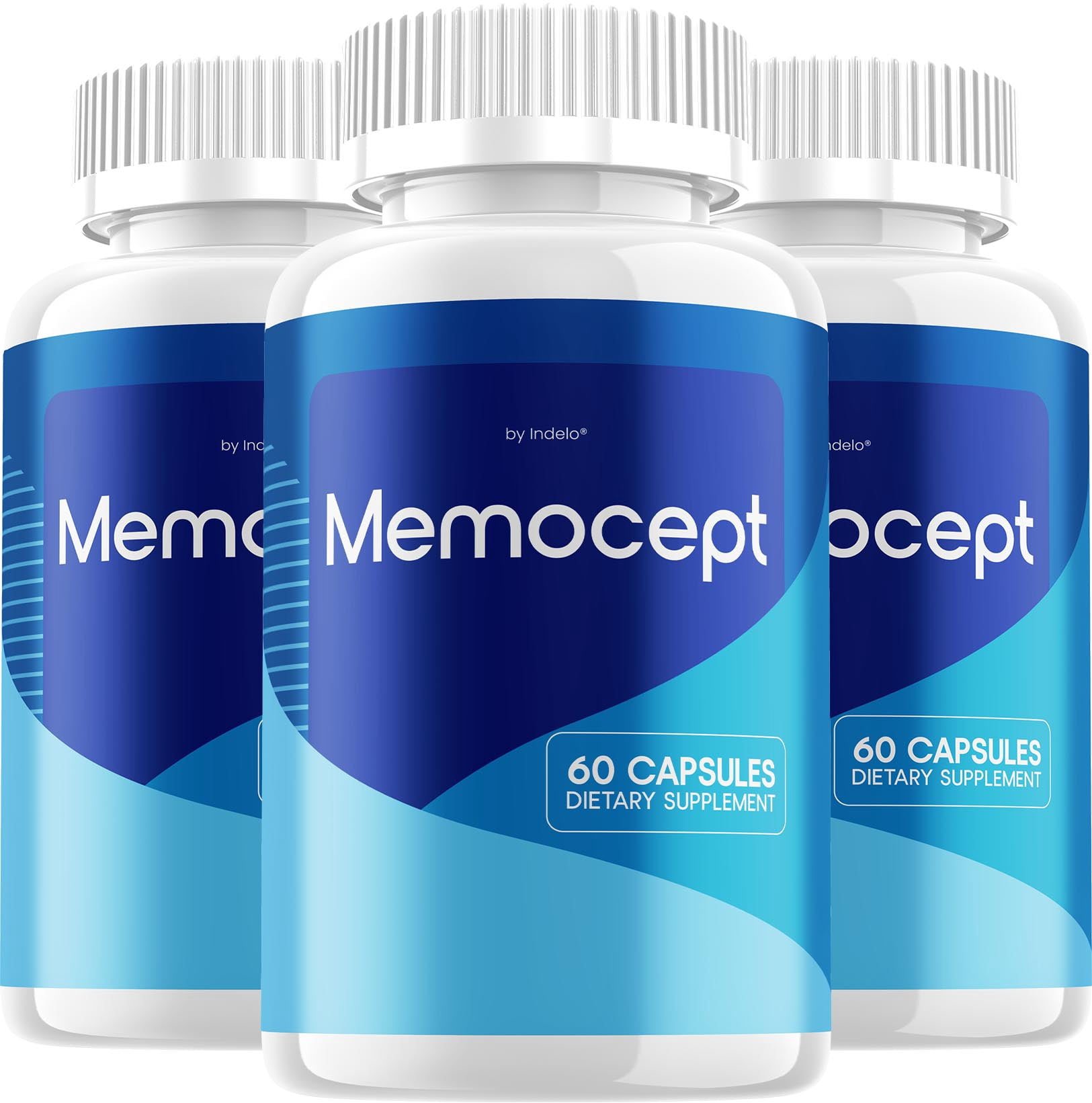 Memocept Capsules – Memocept Natural Blend Memory Focus Support Supplement, 3 Pack, 180 Capsules