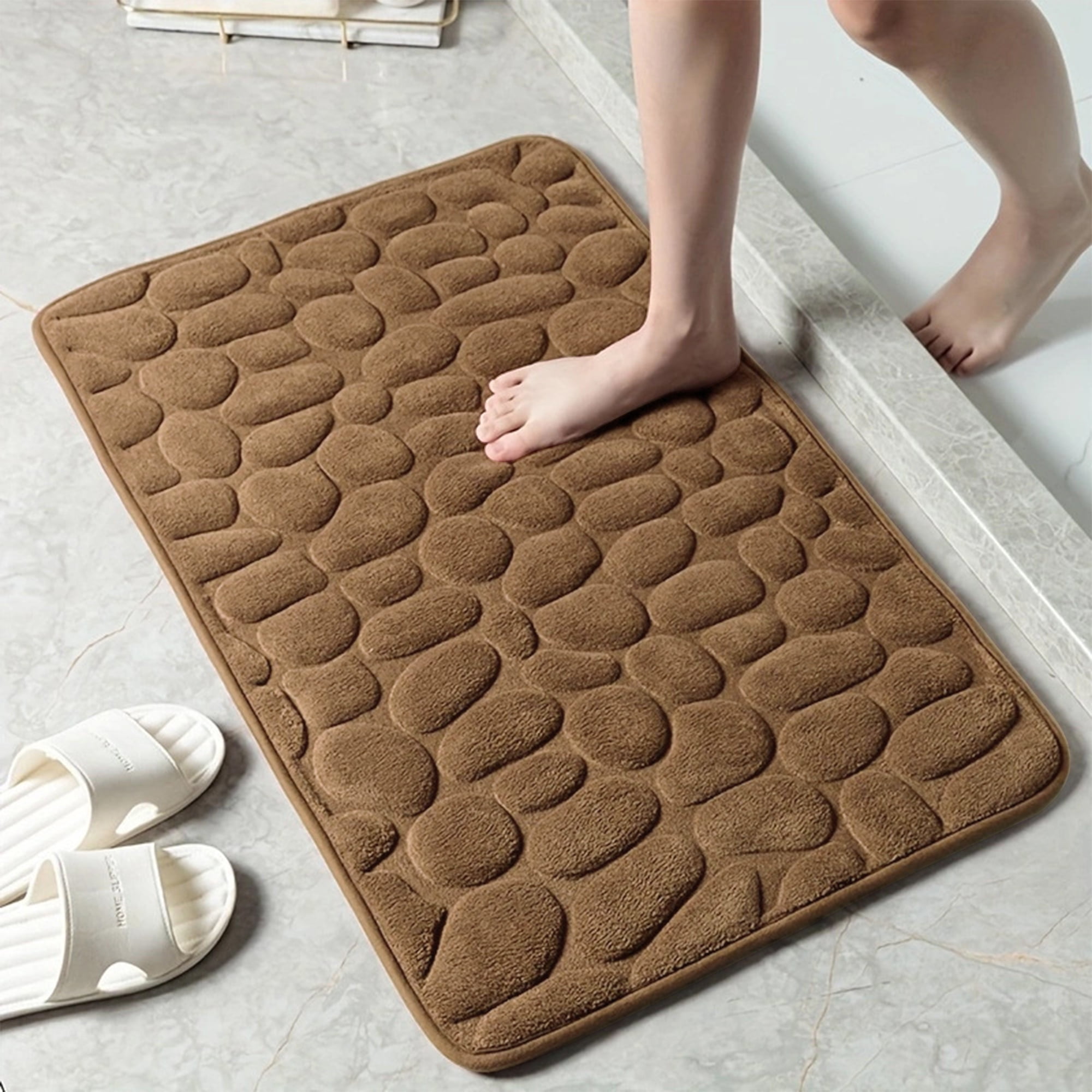 Rugs for Bathroom Floor, Non Slip Bath Mat Thick Soft Memory Foam Carpet  Small Shower Rug Mats Laundry Room Decor, Washable, Water Absorbent,  23.5x15.5 Inches 