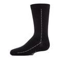 thumbnail image 1 of MeMoi Boys' Dots On Down Mercerized Cotton Crew Socks - Boys - Male, 8, Black, 1 of 2