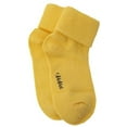 thumbnail image 1 of Memoi Unisex-Child Basic Triple Roll Anklet Socks bright yellow 8, 1 of 7