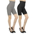 thumbnail image 1 of Memoi Women's 2 Pack High Waisted Thigh Shaper, 1 of 12