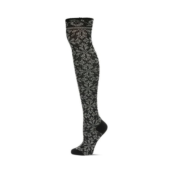 MeMoi Women's Brussels Lace Fair Isle Over The Knee Socks - Womens - Female, One Size, Cathay Spice