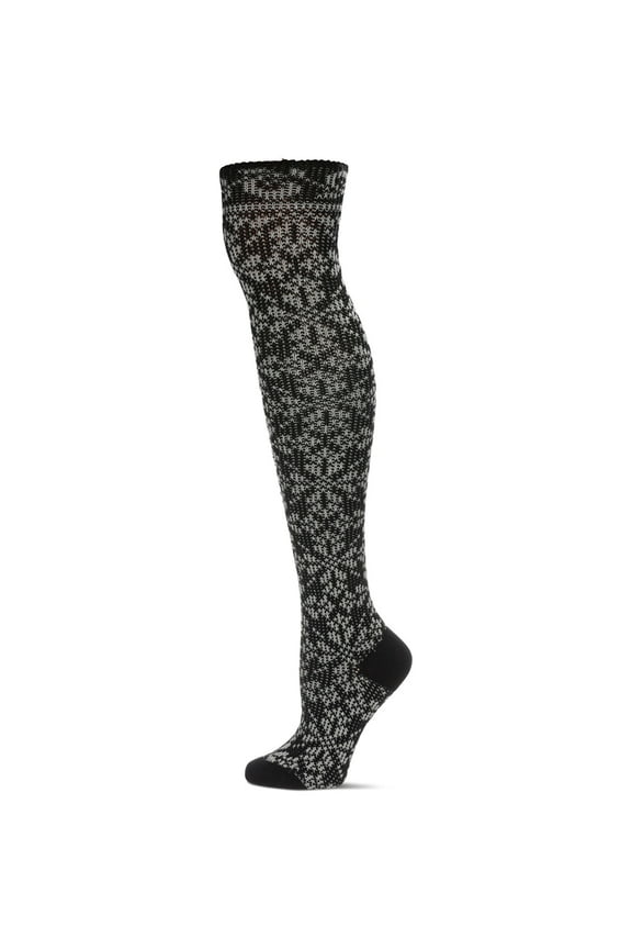 Women's Brussels Lace Fair Isle Over The Knee Socks - Womens - Female, One Size, Cathay Spice