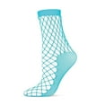 thumbnail image 1 of Memoi Women's Nothing But Net Fishnet Anklet Socks - Womens - Female, One Size, Aqua, 1 of 12