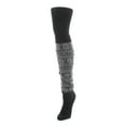 thumbnail image 1 of MeMoi Snowflake Legwarmer/Flatknit Cotton Blend Sweater Tights - Womens - Female (Medium/Large, Titanium/Black), 1 of 7