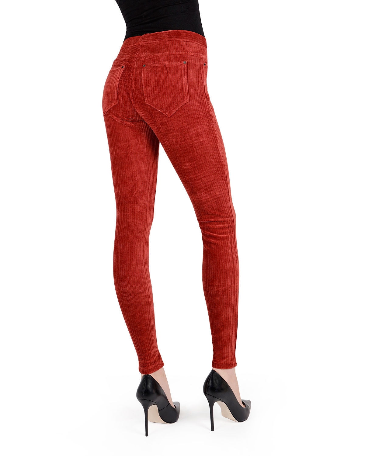 Memoi Women s Wide Rib Corduroy Leggings Blue Size Medium Walmart
