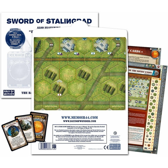 Memoir '44 Strategy Board Game: Sword of Stalingrad Battle Map for Ages 8+, from Asmodee