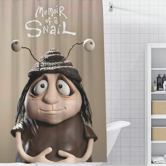 Memoir Of A Snail Shower Curtain 35*70.8 Inches Waterproof And Durable Vivid Patterns Instantly Elevates Bathroom Style