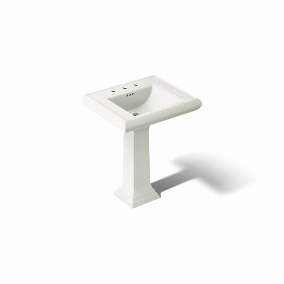 Kohler 2258-8-NY 27.25 in. Rectangular Pedestal Bathroom Sink - Dune