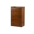 thumbnail image 1 of Memomad Bali Mid-Century Chest Tall Dresser for all ages (5 Drawers Caramel Brown Color), 1 of 20