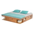 thumbnail image 1 of Memomad Bali Storage Platform Bed, King, with Drawers and Compartments, Oak, 1 of 14