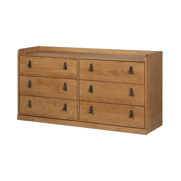 Memomad Bali Mid-Century Dresser for Kids and Adults (6 Drawers Oak Brown Color)