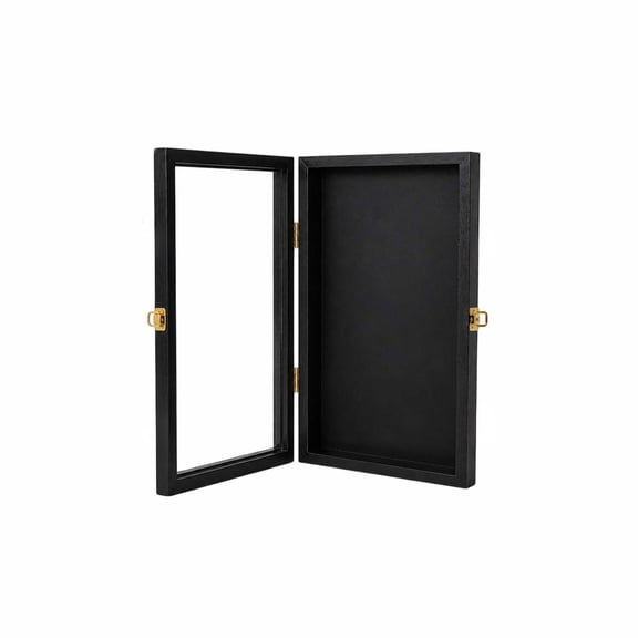 Memorabilia Display Case, Lockable Shadow Box Frame With Clear Door, Wall Mounted Storage Organizer, Protective Showcase For Caps Gowns Diplomas Medals Tickets Jerseys And Keepsakes