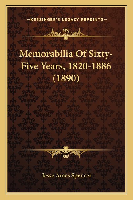 Memorabilia Of Sixty-Five Years, 1820-1886 (1890) (Paperback)