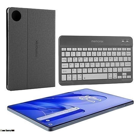 Memorex 10.1" Android 14 Tablet with Keyboard & Case, 128GB Storage, 4GB RAM, FHD IPS Display, MTAB10(K), Black