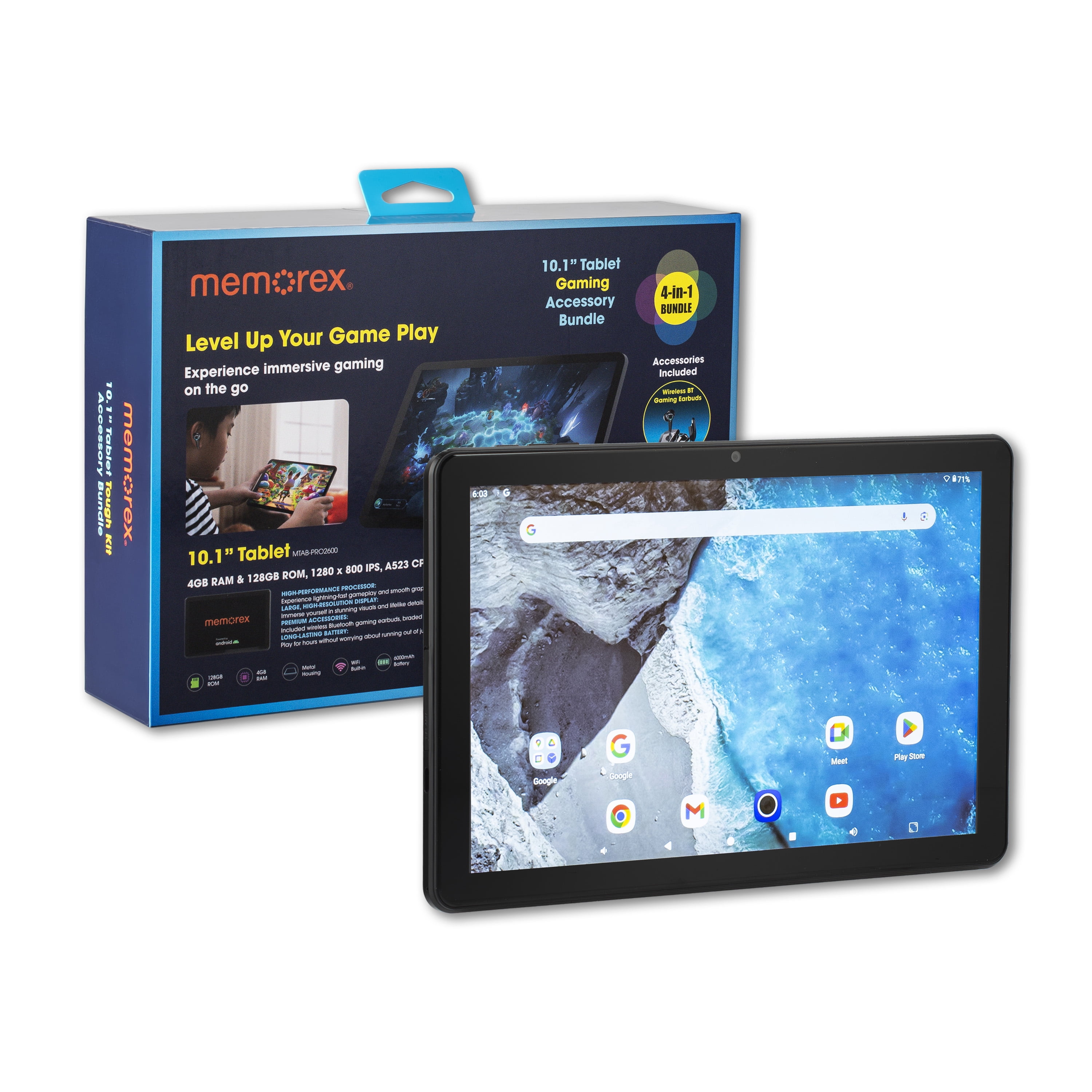 専用ですAndroidタブレット10.1インチ20GB RAM 128GBROM Memorex Bonus 4-in-1 Gamer Bundle - 10.1