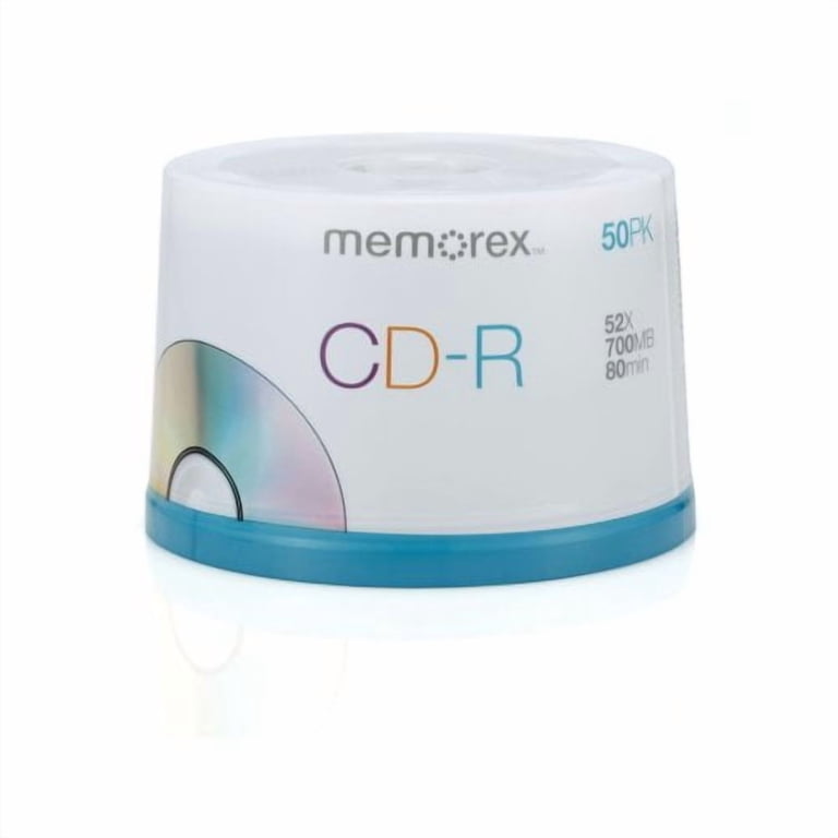 Memorex 52X Write-Once Cd-R Spindle - 50 Disc Spindle - Walmart.com