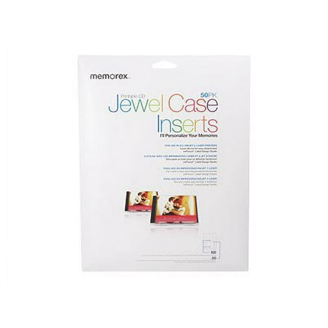 Memorex CD jewel case insert ultra white, matte