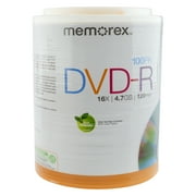 Memorex DVD-R قابل للكتابة 16X ، 100 Pack