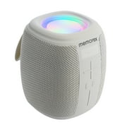 Memorex MX-BTS10W | Bluetooth Speaker | Wireless Speaker with Bluetooth 5.1 | USB/TF/FM Radio, Hands-Free Calling, LED Lighting, USB-C Fast Charging, Portable Speaker for Home & Outdoor White