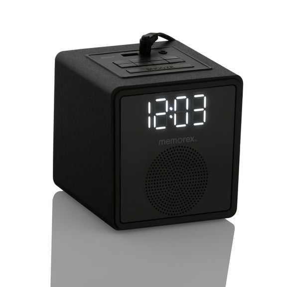 Memorex MX-CR30 | Bluetooth Digital FM Clock Radio | USB Charging Port | Dual Alarm | Snooze & Sleep Timer | 0.9" LED Display