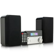Memorex MX-MCD200 Bluetooth CD Micro System with FM Radio | 10W Output, USB Playback, Wireless Bluetooth Streaming, LED Display, 3.5mm Line-In | Multi-Format CD Compatibility | FM PLL Radio