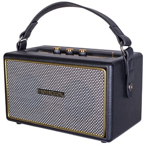 Memorex MX-RBT100 | Retro Style Rechargeable Stereo Bluetooth Speaker | Portable 20W Speaker with High-Definition Sound | USB Charging, and Bass/Treble Control