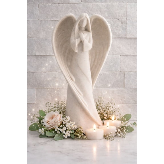 Memorial Angel Statue, Sympathy Gift with Gift Box and Condolence Card
