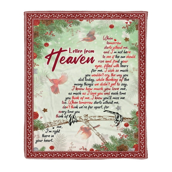 Memorial Blanket - Animal Red Cardinal Memorial Gift Fleece Blanket Home Decor Bedding Couch Sofa Soft And Comfy Cozy, 30x40in Fleece Blanket