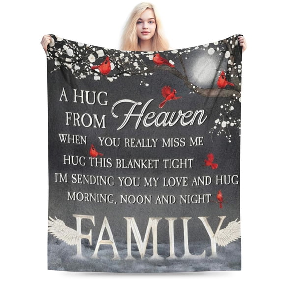 Memorial Blanket Gift, Sending Hugs from Heaven 50x40