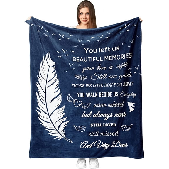 Memorial Blanket for Loss of Loved One, Sympathy Gift, Condolence Gifts, Remembrance Gifts, 30x40in Fleece Blanket