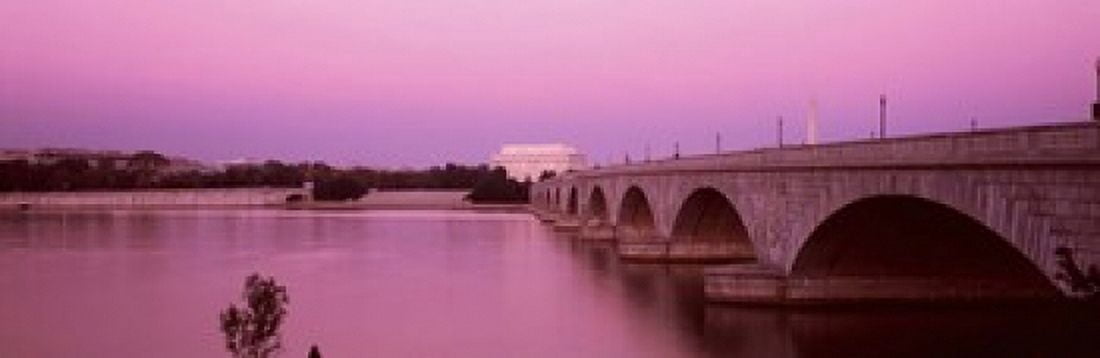 Memorial Bridge Washington DC District Of Columbia USA Canvas Art - Panoramic Images (18 x 6)