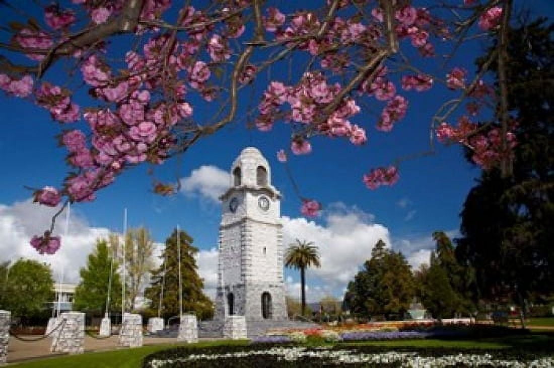 Memorial Clock Tower Seymour Square Marlborough South Island New Zealand (horizontal) Canvas Art - David Wall DanitaDelimont (29 x 19)
