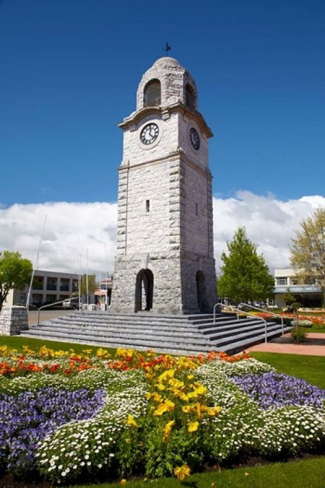 Memorial Clock Tower Seymour Square Marlborough South Island New Zealand (vertical) Canvas Art - David Wall DanitaDelimont (24 x 36)