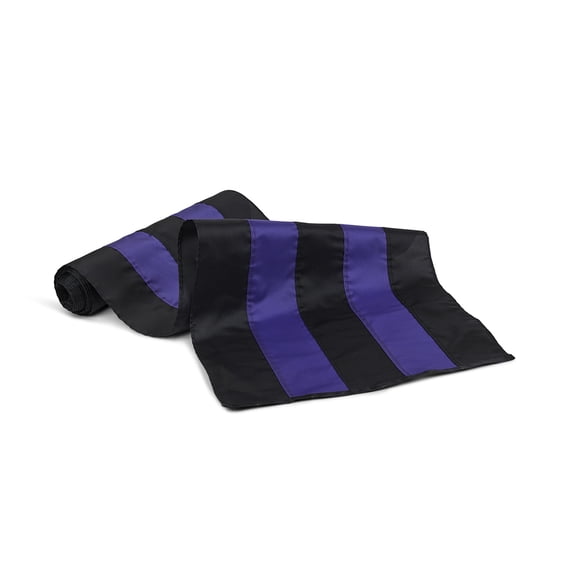 Memorial Cotton Bunting By Old Glory Bunting. 5 Stripe Black and Purple Funeral Bunting - 36 inches wide x 10 yards long. Free Shipping Available!