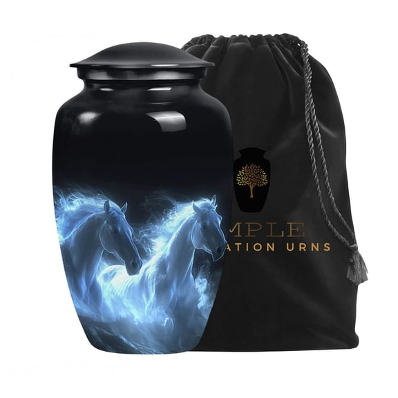 Memorial Cremation Urn for Adults Elegant Handcrafted Urn with Secure Threaded Lid for Home or Columbarium Display (ACU215)