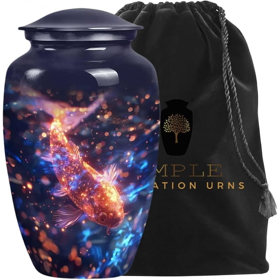 Memorial Cremation Urn for Adults Elegant Handcrafted Urn with Secure Threaded Lid for Home or Columbarium Display