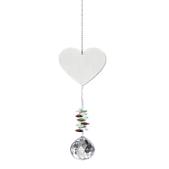Memorial Crystal Suncatcher Sympathy Gift for Loss of Mother, Heart-Shaped Window Rainbow Maker Prisms with Etched Words, Remembrance Gift, Multi-Color Crystals