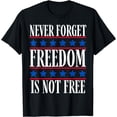 thumbnail image 1 of Memorial Day 2024 Never Forget Freedom Is Not Free T-Shirt, 1 of 3