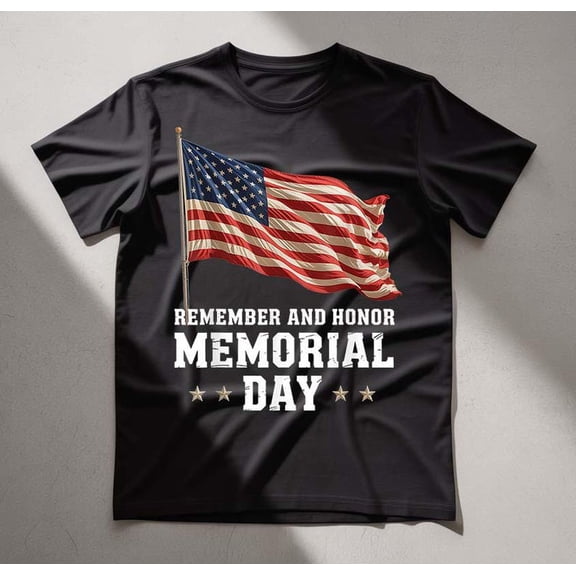 Memorial Day 2025 T-Shirt, Remember and Honor Tee, Patriotic Veterans Shirt, USA Flag Graphic Tee, Military Tribute Independence Day Shirt