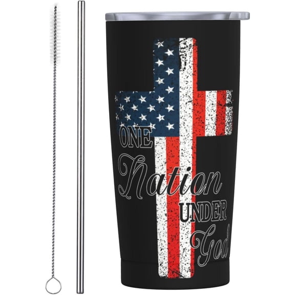 Memorial Day 4th Of July Independence Day 20oz Tumbler With Lid, Stainless Steel Vacuum Insulated Double Wall Travel Tumbler, Durable Insulated Coffee Mug, Thermal Cup With Splash Proof Sliding Lid
