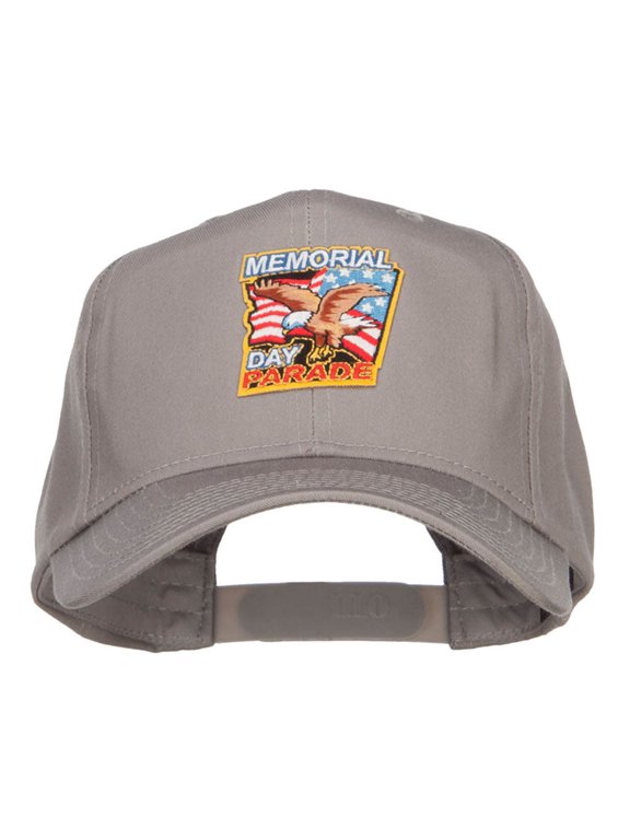 Memorial Day Eagle USA Patched Cap - Grey OSFM