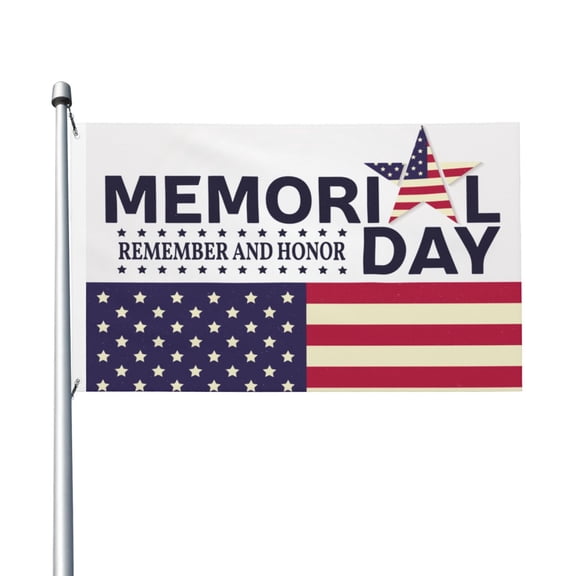 Memorial Day Flags for Yard Outside Decorations 3x5 Ft Double Sided for Home Indoor Outdoor Lawn Balcony Corridor Party