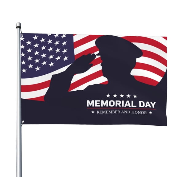 Memorial Day Flags for Yard Outside Decorations 4x6 Ft Double Sided for Home Indoor Outdoor Lawn Balcony Corridor Party