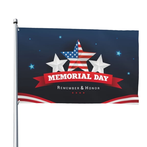Memorial Day Flags for Yard Outside Decorations 4x6 Ft Double Sided for Home Indoor Outdoor Lawn Balcony Corridor Party
