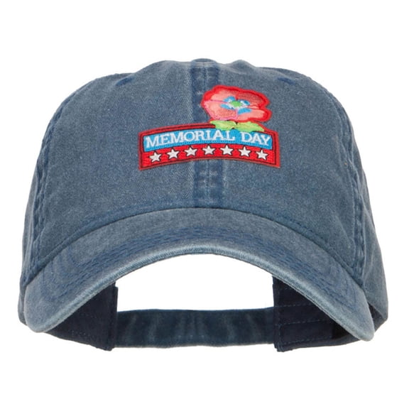 Memorial Day Flower Patched Washed Cap - Navy OSFM
