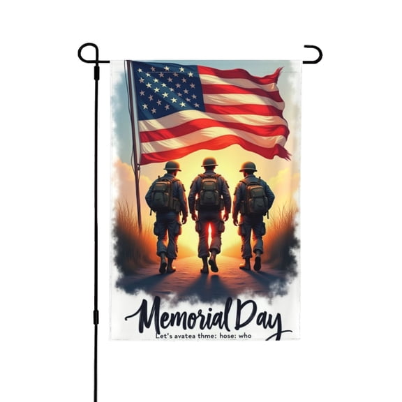 Memorial Day Garden Flag 12x18 Inch Double Sided Patriotic American Flag Remembrance Yard Flag Outdoor Decoration For House Lawn Garden And Patio