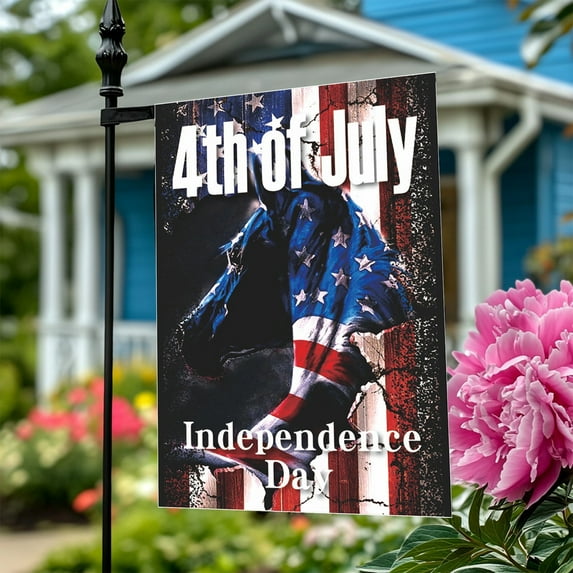 Memorial Day Garden Flag,4th of July Garden Flag,12×18 Inch Double Sided God Bless America Independence Day Patriotic American Veteran Soldier Yard Flag,Home Decor for Yard