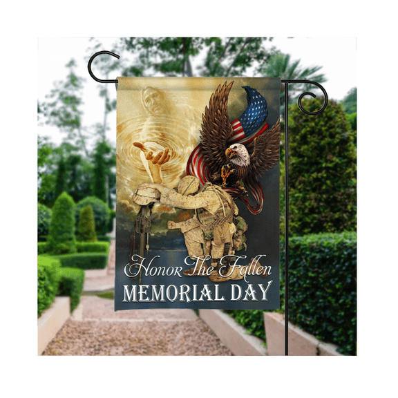 Memorial Day Honor The Fallen Flag, American Patriotic Flag, Army Veteran Flag 12x18 POLE NOT INCLUDED Garden Flag